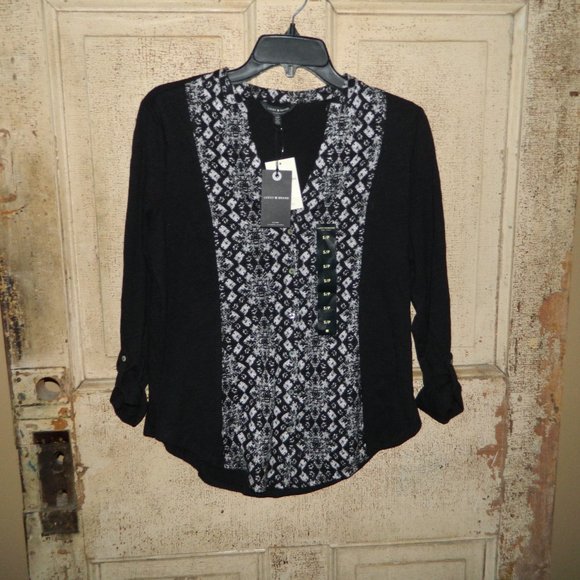 Lucky Brand Button Front Blouse Womens Size Small NWT (EE-22) - Picture 1 of 4